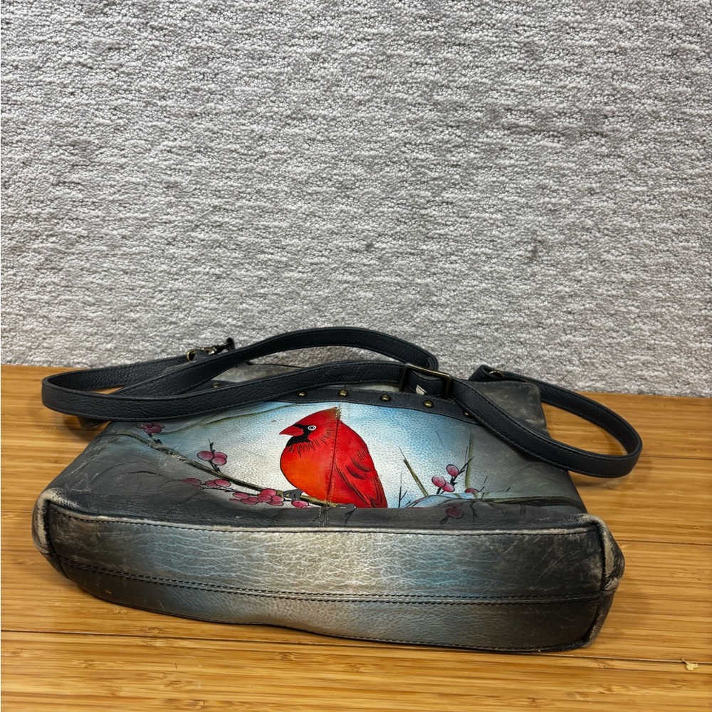 Anuschka Hand-Painted Cardinal Crossbody Bag - Picture 10 of 16